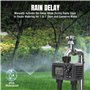 Raddy WS-5 Programmateur d'arrosage à 2 sorties pour tuyau d'arrosage, minuterie d'irrigation pour arrosage du jardin, retardate