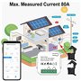Fowecry Compteur D'Énergie Tuya Smart ZigBee 2 Voies Bidirectionnel avec Pince de Capteur de Courant App Moniteur Puissance 100-