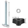 Fowecry Lot de 5 Boulons de Rail en T M8 Kit de Bouton Boulons à Fente en T de 4 Pouces avec Rondelles Accessoires de Rail en T 