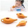 UrbanNest 250Ml CéRamique Neti Pot Pot de Nettoyage de Nez Pot à Bec Anti-Fuite pour RinçAge Nasal Nez Lavage et Femmes,Blanc