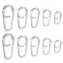 eMagTech 50pcs Anneaux Fendus en Acier Inoxydable Liens Clips de Pêche à Changement Rapide 10mm 13mm 16mm 18mm 21mm Clips de Leu
