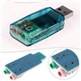eMagTech Lot de 2 cartes son USB CM108 avec puce - Carte son stéréo externe pratique - Pour ordinateur portable - 49 x 19 x 8 mm