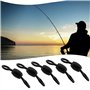 eMagTech 100pcs émerillons de Pêche en Eau Salée Ronds en Forme de Losange pour Pêche à La Carpe en Eau Douce 14 Mm Noir