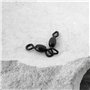 eMagTech 100pcs émerillons de Pêche en Eau Salée Ronds en Forme de Losange pour Pêche à La Carpe en Eau Douce 14 Mm Noir