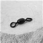eMagTech 100pcs émerillons de Pêche en Eau Salée Ronds en Forme de Losange pour Pêche à La Carpe en Eau Douce 14 Mm Noir