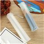 Willoghsa Lot de 4 Étuis à Pinceaux en Plastique Extensibles Clairs Longs Porte-Pinceaux Tube de Stockage Contenant à Crayons