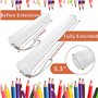 Willoghsa Lot de 4 Étuis à Pinceaux en Plastique Extensibles Clairs Longs Porte-Pinceaux Tube de Stockage Contenant à Crayons