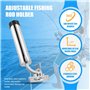 Aisuoka Porte-Canne a Peche pour Bateau Porte-Canne a Peche reglable Porte-Canne a Bateau Argent