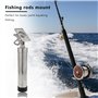 Aisuoka Porte-Canne a Peche pour Bateau Porte-Canne a Peche reglable Porte-Canne a Bateau Argent