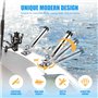 Aisuoka Porte-Canne a Peche pour Bateau Porte-Canne a Peche reglable Porte-Canne a Bateau Argent