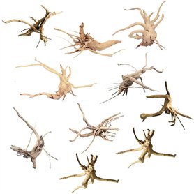 NISHZHU Mini Bois Flotté pour Aquarium Branches en Bois Naturel DéCorations D'Aquarium Tronc d'arbre Bois Flotté Assorti (10 Pac