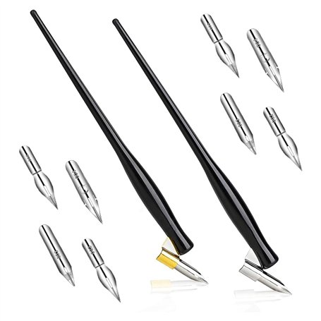 VitalEpcck Ensemble de 10 Stylos de Calligraphie Oblique