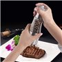EXMDLLY Poivre et sel 2 en 1, double moulin avec grosseur réglable grâce au rotor en céramique, accessoire de cuisine