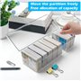 Qeunrtiy Boîte de Rangement pour Cartes à Échanger de 2 Pièces avec Diviseurs Amovibles pour Cartes Standard.