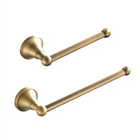 Ziiyoilh Ensemble D'Accessoires de Salle de Bain 2 PièCes - Porte-Serviettes et Porte-Papier HygiéNique Support Mural en Laiton