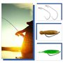 ECSiNG Lot de 20 Hameçons Pêche à Verrouillage Rotatif avec Hameçon de Pêche à Ressort avec Goupille Centrage Taille 1/0 2/0 3/0