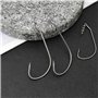 ECSiNG Lot de 20 Hameçons Pêche à Verrouillage Rotatif avec Hameçon de Pêche à Ressort avec Goupille Centrage Taille 1/0 2/0 3/0