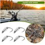 ECSiNG Lot de 40 Hameçons à Ressort pour Pêche Au Poisson-Chat Matériel de Pêche Hameçon à Barde Compatible avec La Pâte Power B
