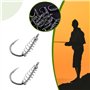 ECSiNG Lot de 40 Hameçons à Ressort pour Pêche Au Poisson-Chat Matériel de Pêche Hameçon à Barde Compatible avec La Pâte Power B