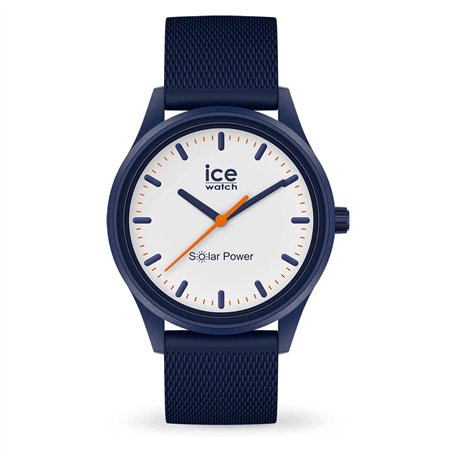 ICE-WATCH - Ice Solar Power Pacific Mesh - Montre Bleue pour Homme avec Bracelet en Silicone - 018394 (Medium)