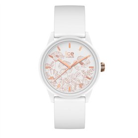 ICE-WATCH - Ice Solar Power Spring White - Montre Blanche pour Femme avec Bracelet en Silicone - 020596 (Small)
