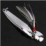 OriGlam Lot de 5 Leurres de Pêche Durs - Kit en Métal Avec Hameçons Triples pour Saumon et Bar