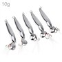 OriGlam Lot de 5 Leurres de Pêche Durs - Kit en Métal Avec Hameçons Triples pour Saumon et Bar