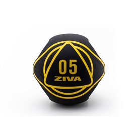 ZIVA Balle de médecine Double Prise Unisexe Noir 5 kg