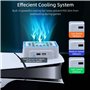 Mcbazel PS5 Slim Façade Plaque Ventilateur de Refroidissement avec Lumière RVB,Dissipation Thermique à 3 Vitesses Compatible ave