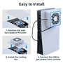 Mcbazel PS5 Slim Façade Plaque Ventilateur de Refroidissement avec Lumière RVB,Dissipation Thermique à 3 Vitesses Compatible ave