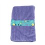 LES DEGLINGOS - Protège carnet de santé Kiprokos le Zèbre - Violet - Fermeture en velcro - Ludique - Cadeau enfant et bébé - Tis