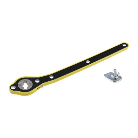Clé à Cliquet Pivotante à 360° pour Automobile avec Adaptateur Outil Poignée de Vitesse Cric à Ciseaux Jack Poignée Outil Pneu R
