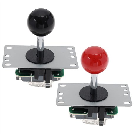 eMagTech 2 Pcs 5 Pin 8 Way Arcade Joystick Remplacement Fighters Joystick Fit pour Arcade Jeu Machines Ball Top Poignée Contrôle