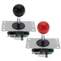 eMagTech 2 Pcs 5 Pin 8 Way Arcade Joystick Remplacement Fighters Joystick Fit pour Arcade Jeu Machines Ball Top Poignée Contrôle