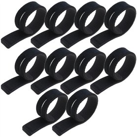 ECSiNG 10pcs Sangles de Canne à Pêche pour Attacher Cannes à Pêche Réglable Extensible Support Ceintures Bande Magique Ceinture