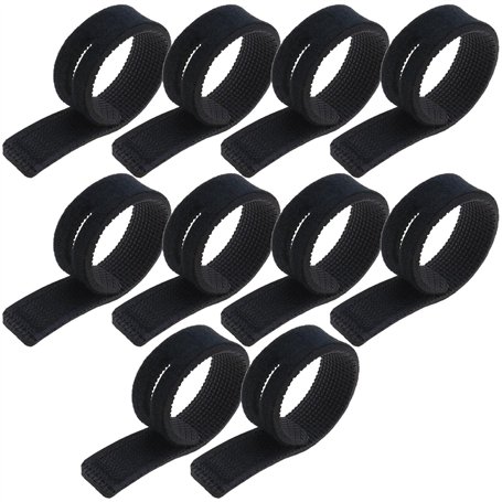ECSiNG 10pcs Sangles de Canne à Pêche pour Attacher Cannes à Pêche Réglable Extensible Support Ceintures Bande Magique Ceinture