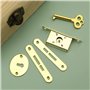 ECSiNG 3 sets Armoire Serrure Antique Serrure de Boîte à Bijoux Décorative avec Clés Vis Vintage Boîte en Bois Serrure de Meuble