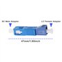 ECSiNG Lot de 2 adaptateurs à fibre optique monomode 9/125 SM SC mâle vers LC femelle convertisseur de fibre optique hybride pou