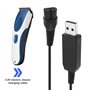 ECSiNG 2pcs Câble de Chargeur de Rasoir USB Remplacement Compatible avec Wahl Color Pro 9649 Tondeuses sans fil Cordon d'aliment