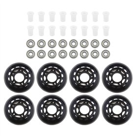 ECSiNG 8pcs 64mm 82A Roues de Patin à Roues Alignées avec Roulements ABEC-7 Roues de Patinage à roulettes Roues de Bagage Roues