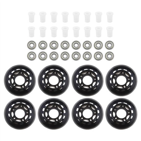 ECSiNG 8pcs 64mm 82A Roues de Patin à Roues Alignées avec Roulements ABEC-7 Roues de Patinage à roulettes Roues de Bagage Roues