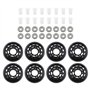 ECSiNG 8pcs 64mm 82A Roues de Patin à Roues Alignées avec Roulements ABEC-7 Roues de Patinage à roulettes Roues de Bagage Roues