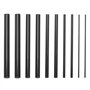 ECSiNG 10pcs Canne en Fibre de Carbone Réparation Canne à Pêche Kit de Pêche à la Mouche Tige en Fibre de Carbone Solide pour Ca