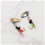 ECSiNG 5 Pièces Bionic Leurres de Pêche à La Mouche Pêche à La Mouche Mouches Appât avec Spinner de Pêche pour Bar Poisson-Solei