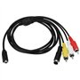 ECSiNG Câble audio vidéo VMC 10 broches pour appareil photo numérique VMC-15FS VMC-30FS AV vers RCA - Pièce de rechange compatib