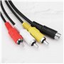 ECSiNG Câble audio vidéo VMC 10 broches pour appareil photo numérique VMC-15FS VMC-30FS AV vers RCA - Pièce de rechange compatib