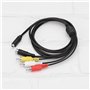 ECSiNG Câble audio vidéo VMC 10 broches pour appareil photo numérique VMC-15FS VMC-30FS AV vers RCA - Pièce de rechange compatib