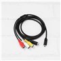 ECSiNG Câble audio vidéo VMC 10 broches pour appareil photo numérique VMC-15FS VMC-30FS AV vers RCA - Pièce de rechange compatib