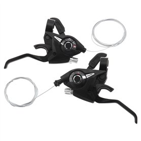 LT Easiyl 1 Paire de Leviers de Frein de Vélo 3x7 21 Vitesses avec Câbles de Changement de Vitesse Indicateur de Vitesse pour VT