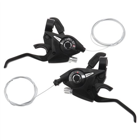 LT Easiyl 1 Paire de Leviers de Frein de Vélo 3x7 21 Vitesses avec Câbles de Changement de Vitesse Indicateur de Vitesse pour VT